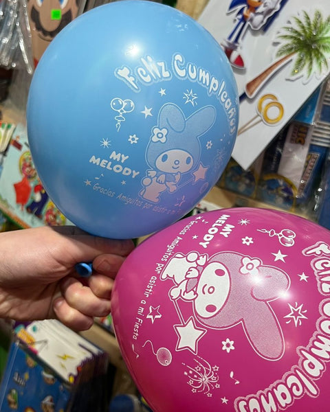 Globos latex impresos my melody paquete X 12 unidades