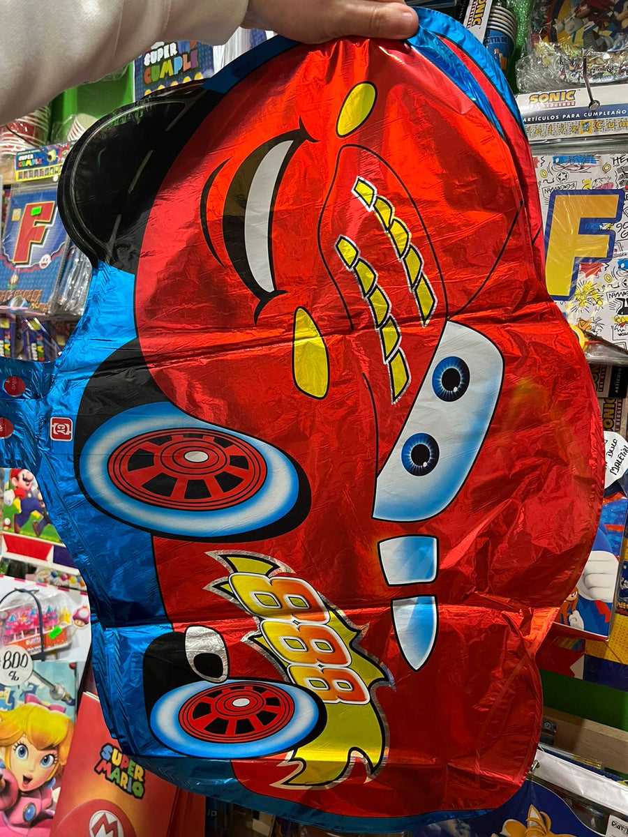 Globo metalizado silueta cars/rayo mcqueen 70 cm