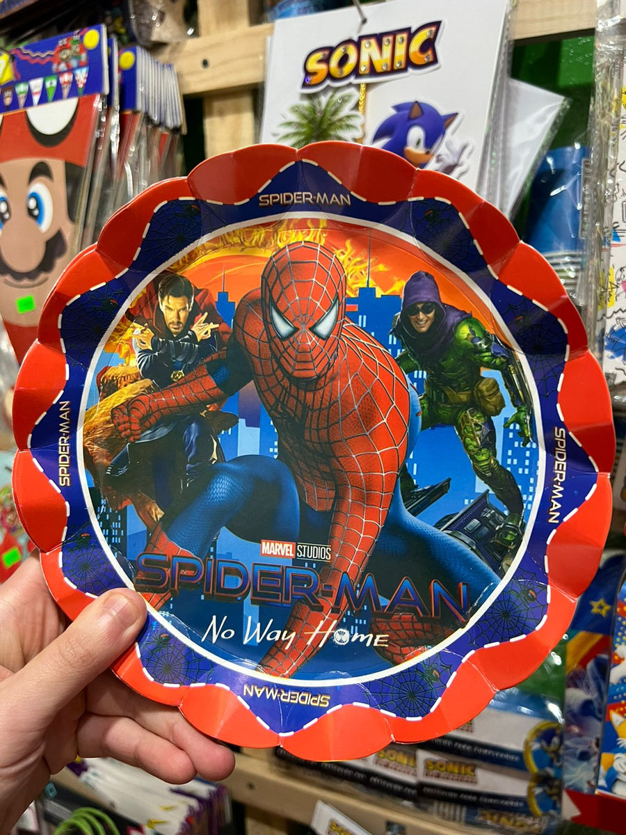 Platos spiderman paquete X 6 unidades