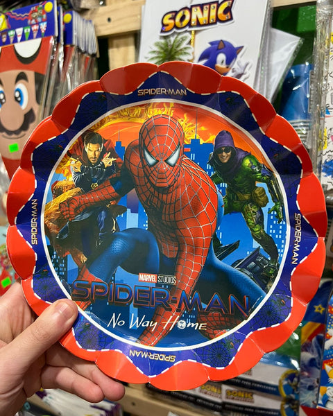 Platos spiderman paquete X 6 unidades