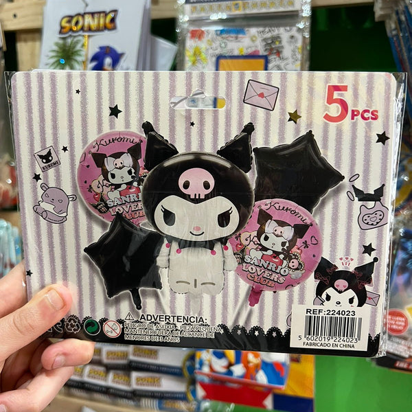 Set globos kuromi, 5 piezas