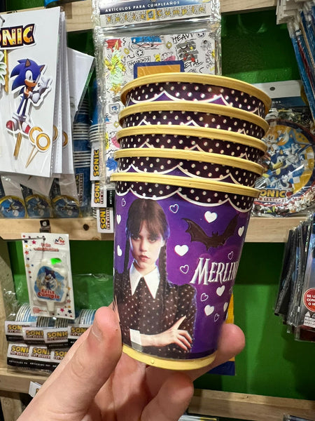 Vasos merlina paquete X 6 unidades