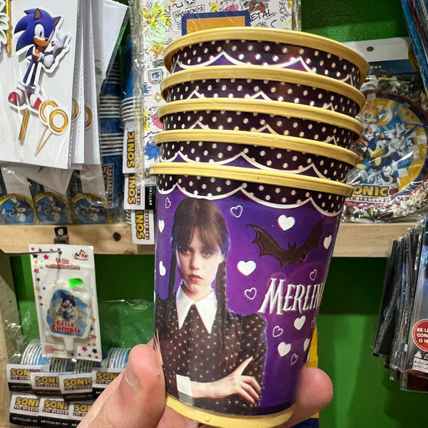 Vasos merlina paquete X 6 unidades