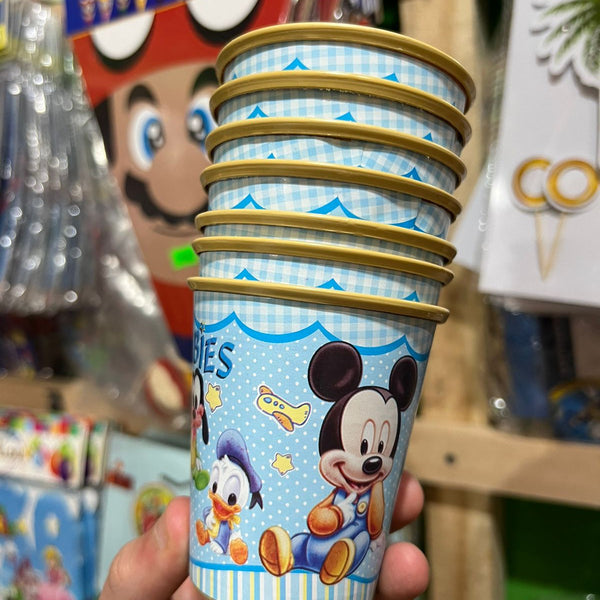 Vasos mickey mouse bebe paquete X 6 unidades