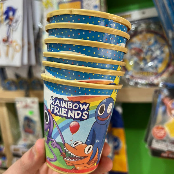 Vasos rainbow friends paquete X 6 unidades