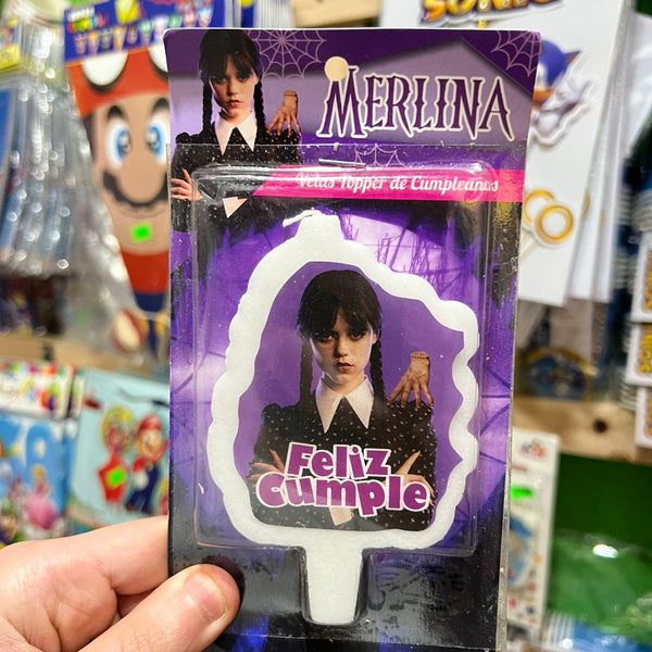 Vela cumpleaños merlina