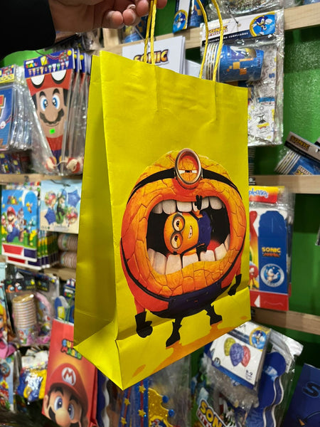 Bolsas de dulces papel Minions paquete x 6 unidades