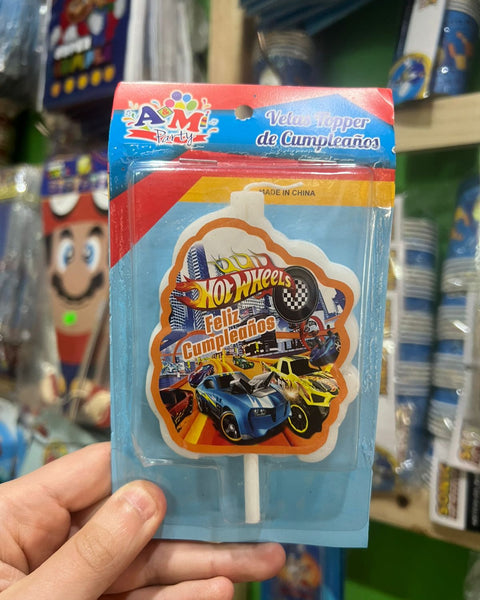 Vela cumpleaños Hot wheels