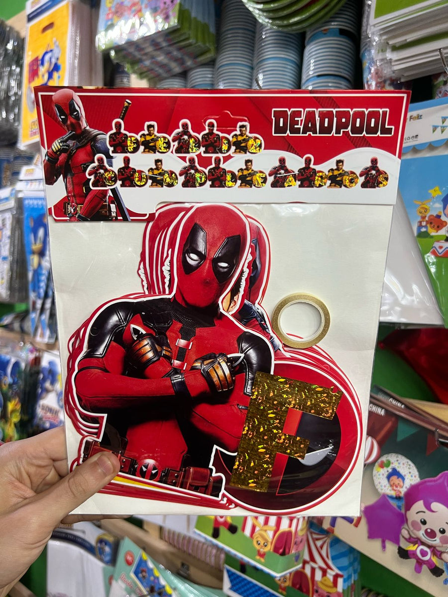Banderin Feliz cumpleaños Deadpool