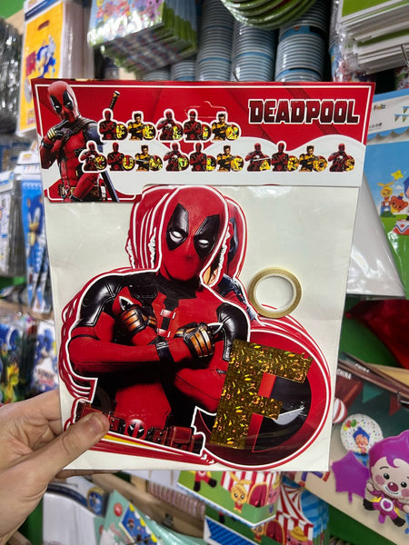 Banderin Feliz cumpleaños Deadpool