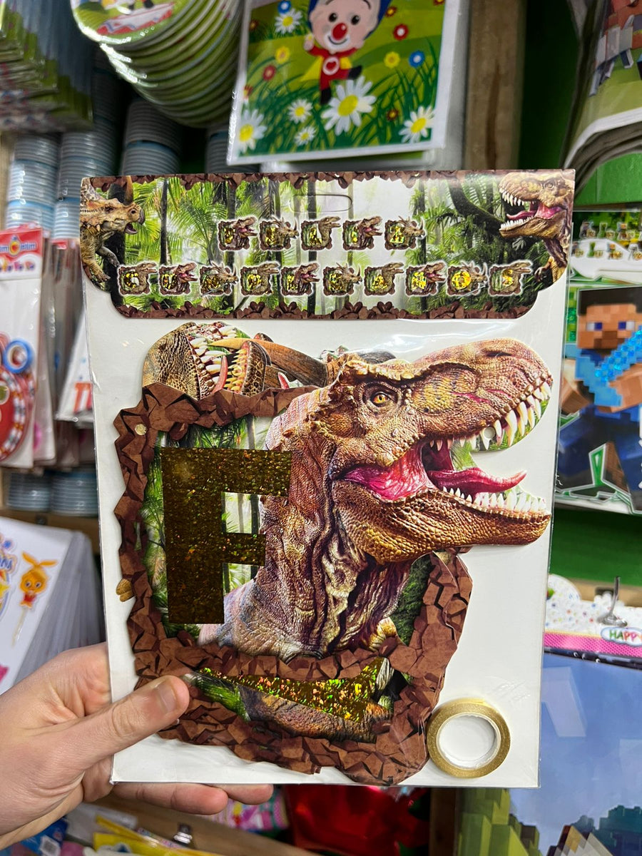 Banderin Feliz cumpleaños Dinosaurios/Jurassic