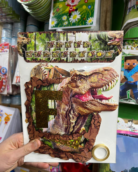 Banderin Feliz cumpleaños Dinosaurios/Jurassic