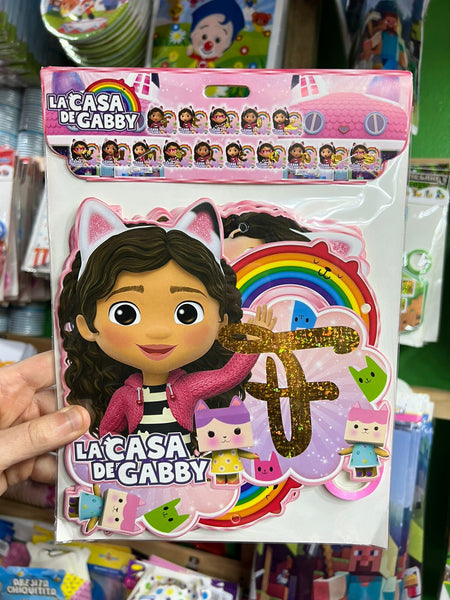 Banderin Feliz cumpleaños Gaby y la casa de muñecas