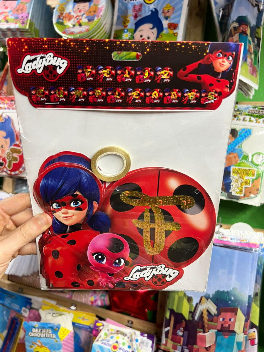 Banderin Feliz cumpleaños Lady Bug