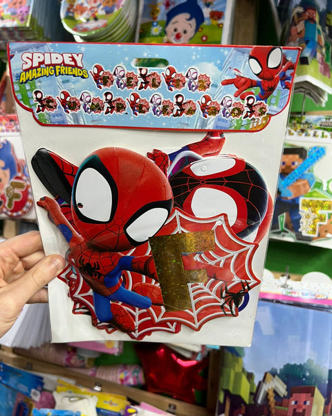 Banderin Feliz cumpleaños Spidey