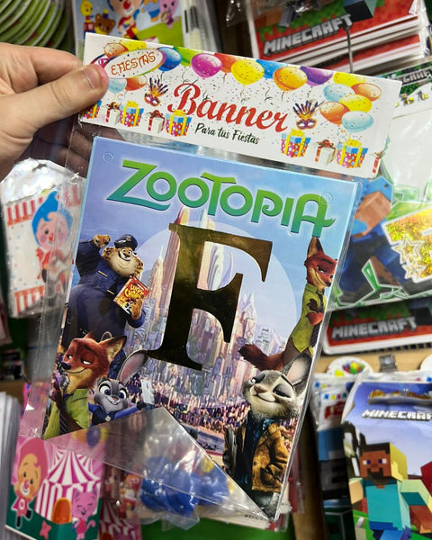 Banderin Feliz cumpleaños Zootopia