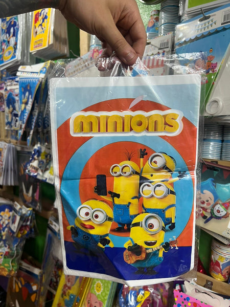 Bolsas de dulces plásticas Minions paquete X6 unidades