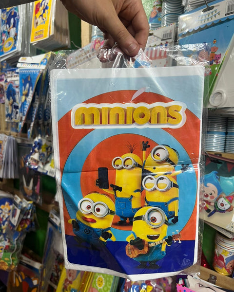 Bolsas de dulces plásticas Minions paquete X6 unidades