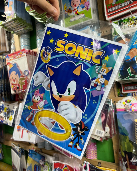 Bolsas de dulces plasticas Sonic paquete x 6 unidades