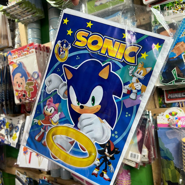 Bolsas de dulces plasticas Sonic paquete x 6 unidades