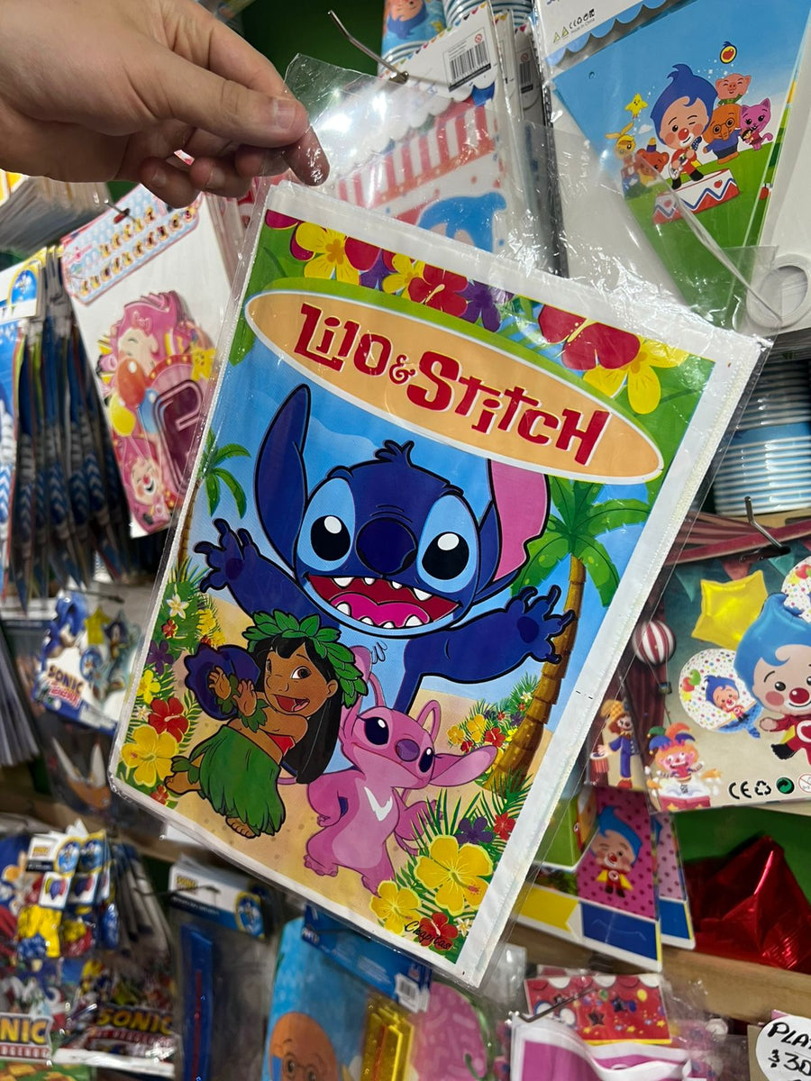 Bolsas de dulces plasticas Stitch paquete x 6 unidades