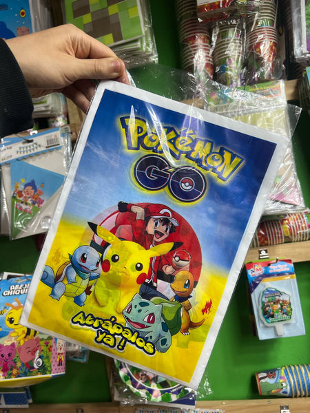 Bolsas de dulces plasticas pokemon paquete x 6 unidades