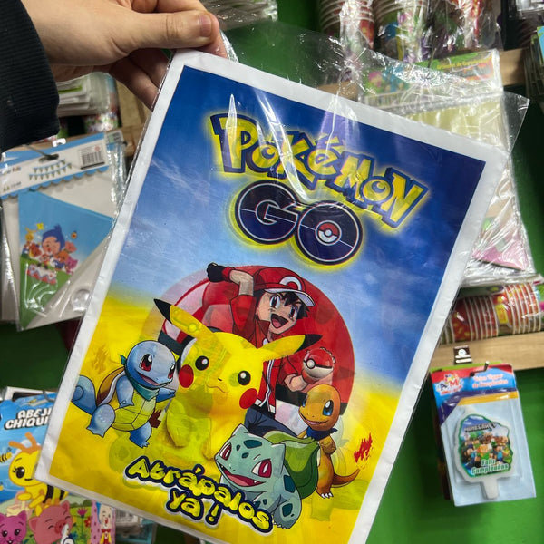 Bolsas de dulces plasticas pokemon paquete x 6 unidades