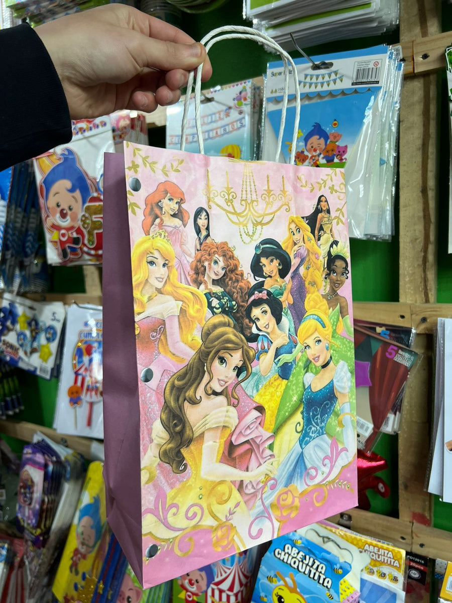 Bolsas de dulces papel Princesas Disney paquete X 6 unidades