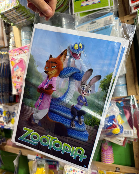 Bolsas de dulces plasticas Zootopia paquete x 6 unidades