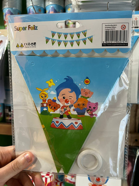Banderin triangular personajes plim plim