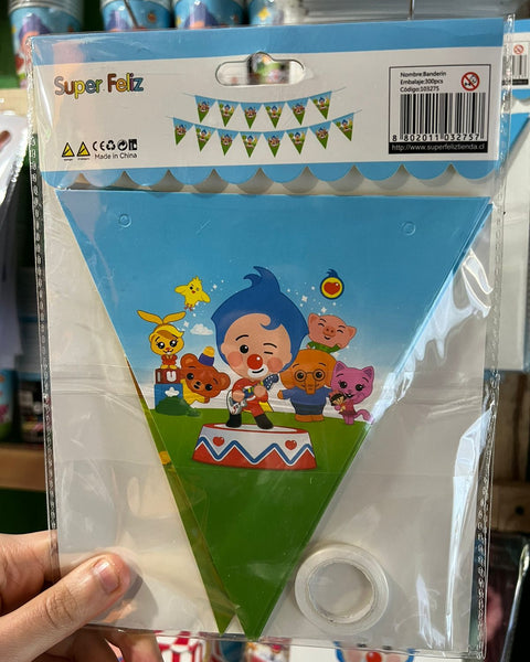 Banderin triangular personajes plim plim