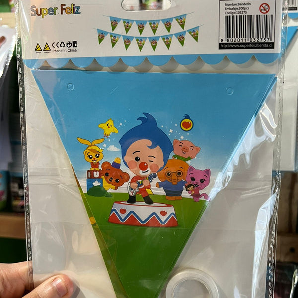 Banderin triangular personajes plim plim