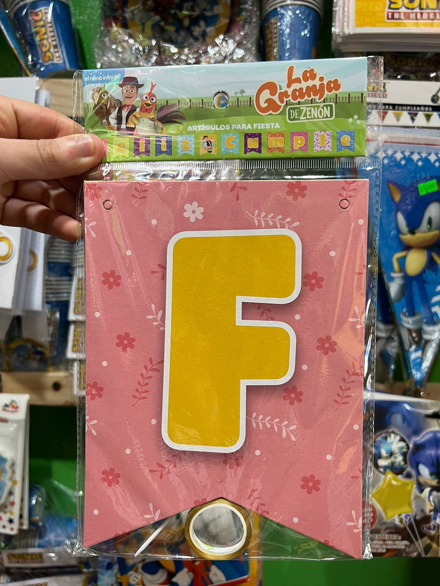 Banderin de feliz cumpleaños granja de zenon