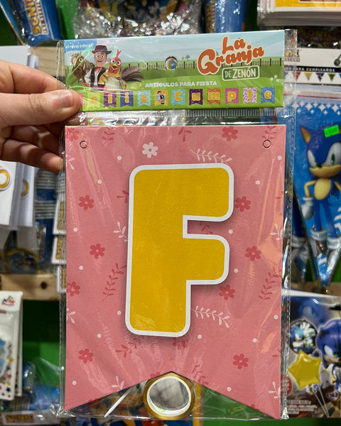 Banderin de feliz cumpleaños granja de zenon