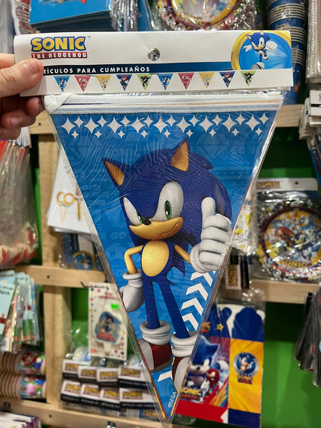 Banderin triangular personajes sonic