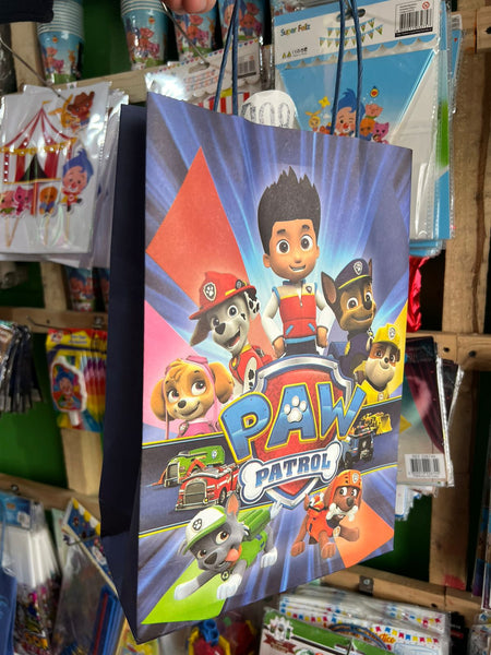 Bolsas de dulces papel paw patrol paquete X 6 unidades