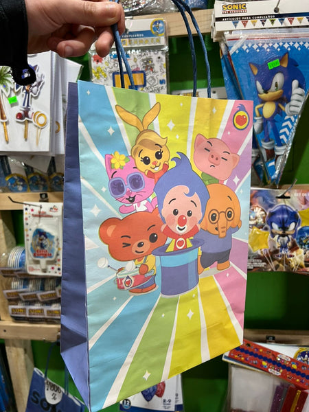 Bolsas de dulces papel payaso plim plim paquete X 6 unidades