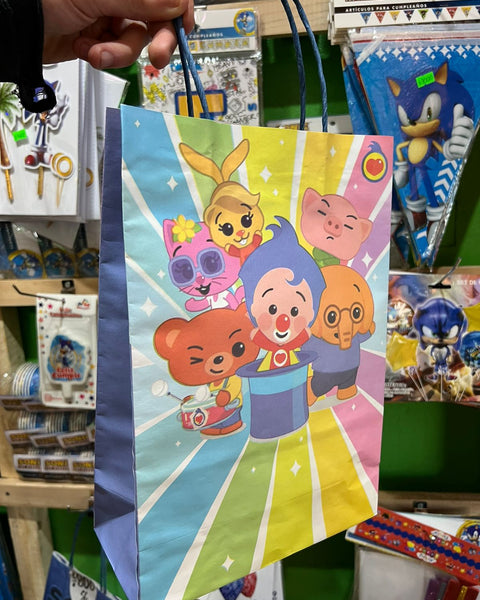 Bolsas de dulces papel payaso plim plim paquete X 6 unidades