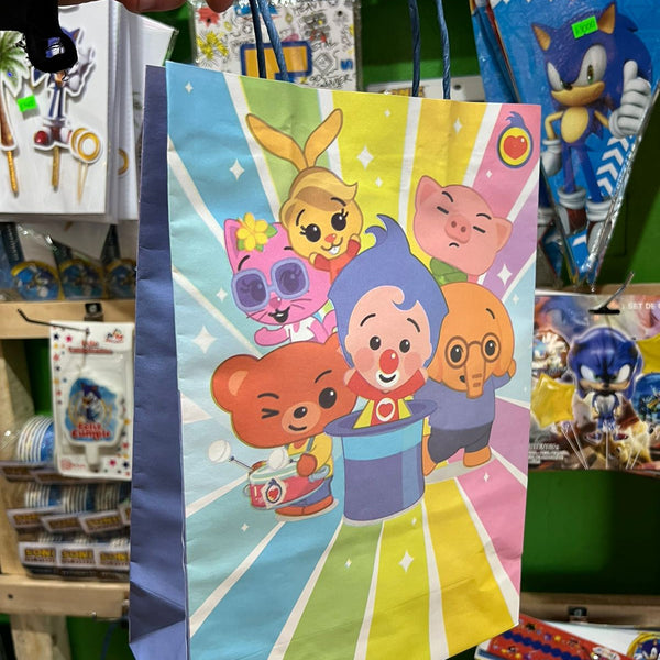 Bolsas de dulces papel payaso plim plim paquete X 6 unidades