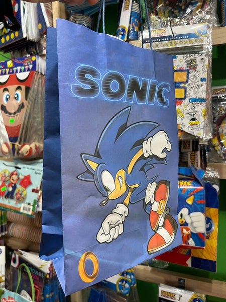Bolsas de dulces papel sonic paquete X 6 unidades
