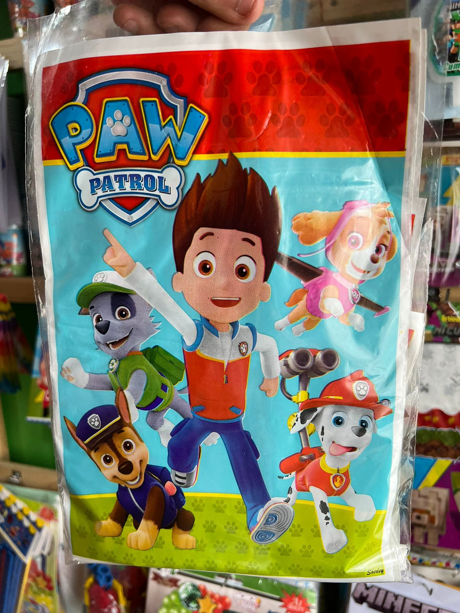 Bolsas de dulces plasticas paw patrol paquete X 6 unidades