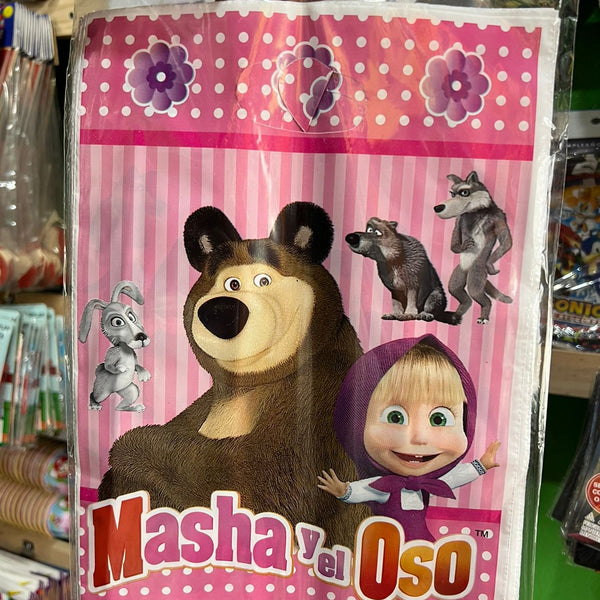 Bolsas de dulces plasticas masha y el oso paquete X 6 unidades