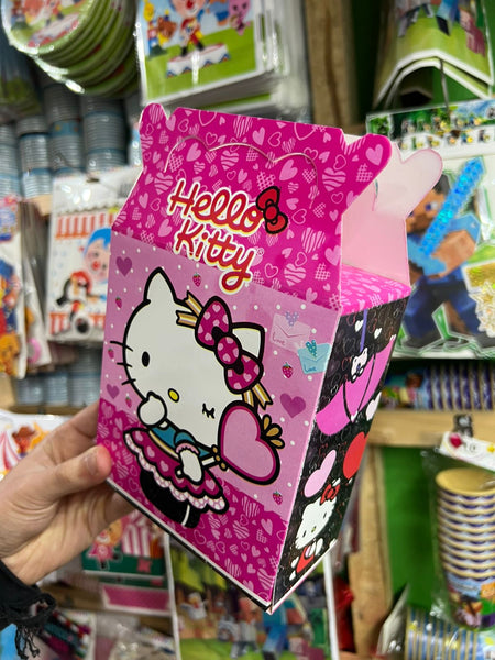 Cajas para sorpresas Hello kitty paquete X 6 unidades