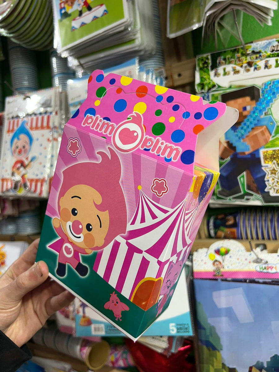 Cajas para sorpresas payaso plim plim paquete X 6 unidades