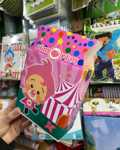 Cajas para sorpresas payaso plim plim paquete X 6 unidades