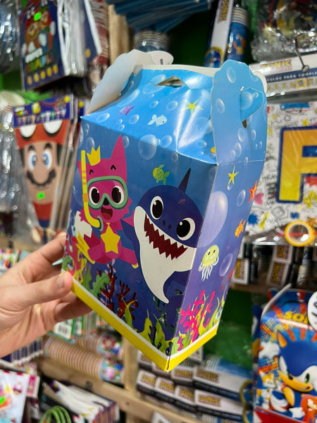 Cajas para sorpresas baby shark paquete X 6 unidades