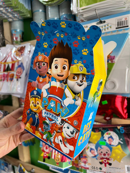 Cajas para sorpresas paw patrol paquete X 6 unidades