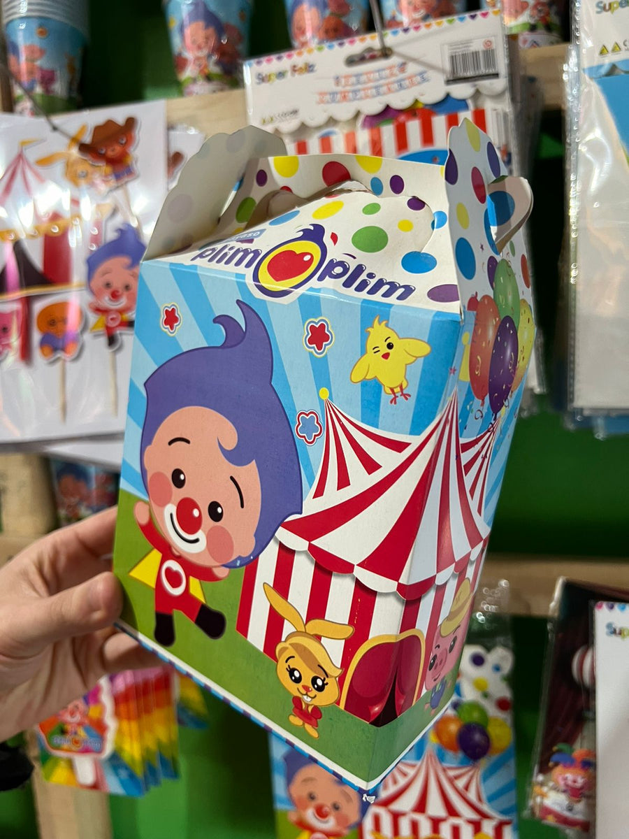 Cajas para sorpresas payaso plim plim paquete X 6 unidades