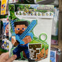 Banderin Feliz cumpleaños Minecraft
