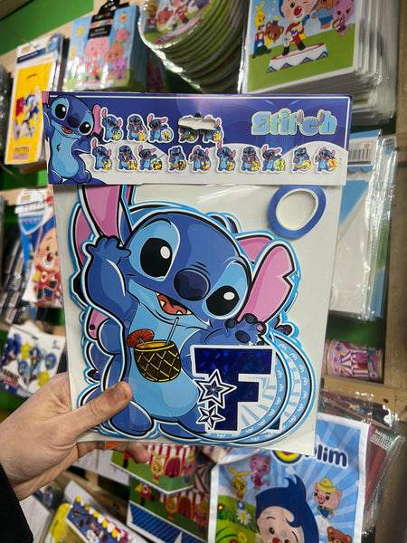 Banderin de feliz cumpleaños lilo y stich